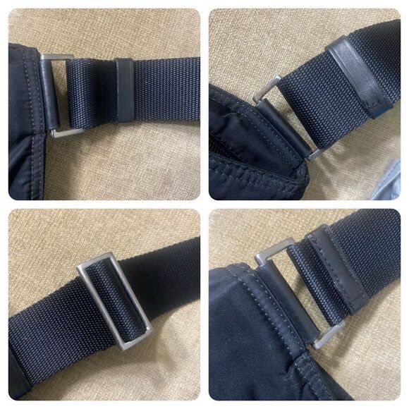 PRADA Nylon Leather Crossbody Shoulder Bag 💼 Black #20 - Picture 12 of 15